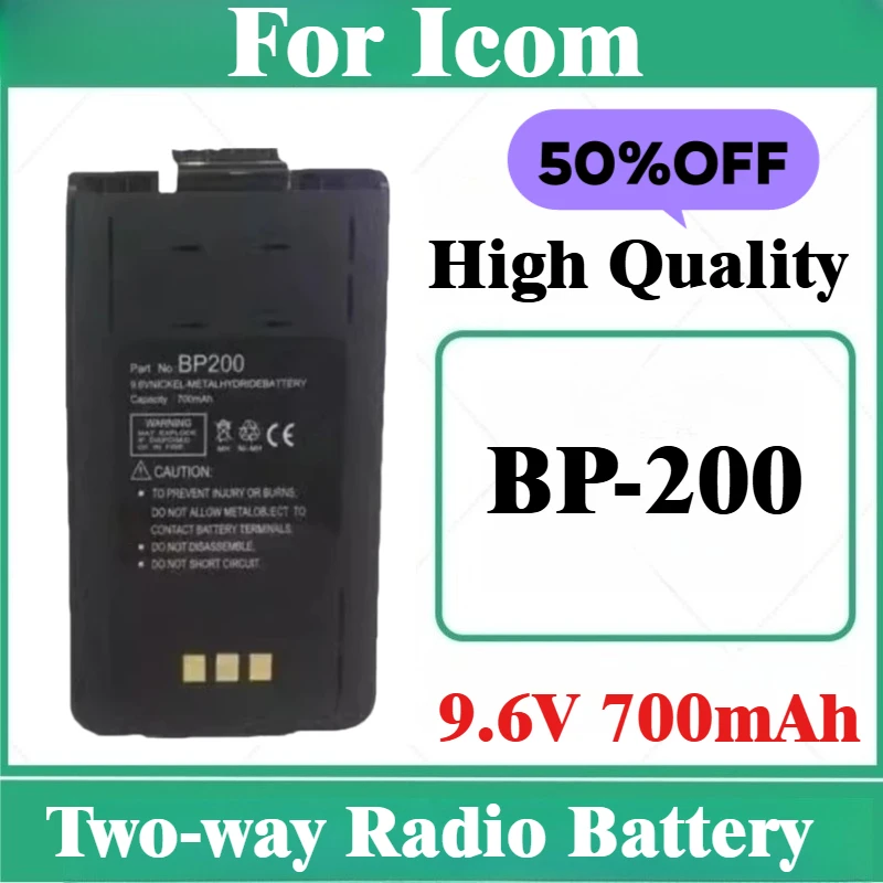 

Two-way Radio Battery 9.6V 700mAh BP-200 for Icom IC-A5 IC-T8 IC-T8A IC-A23 IC-T81A BP-200H BP-200L BP-200M New High Quality