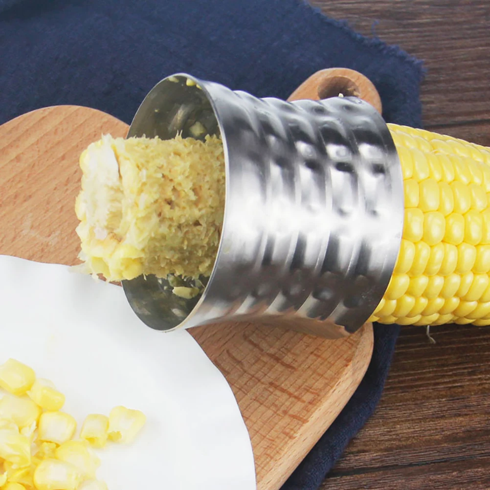 

Corn Stripper Stainless Steel Serrated Corn Cobber Tool Quick Kernel Remover Easy to Clean Practical Kitchen Tool
