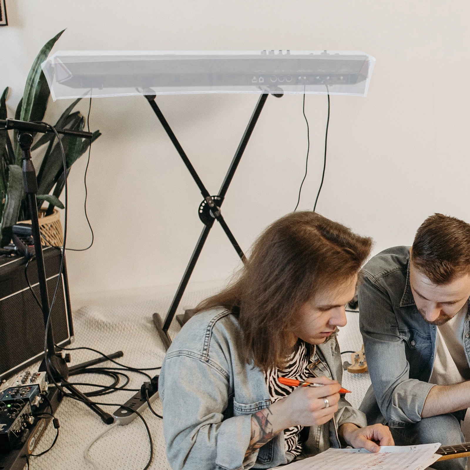 

61 Keys Clear Piano For Electric Digital Keyboard Dust Proof Transparent Protector Cover Piano Accessories Electronic Keyboard