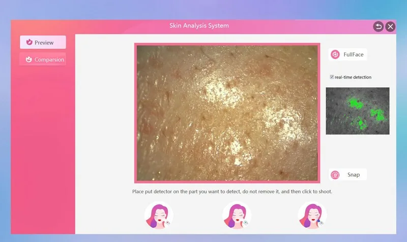 自動スキンアナライザー,wifi,スマート,フェイシャル検出器,スキンクリーニングマシン,Windows,iOS,Android用