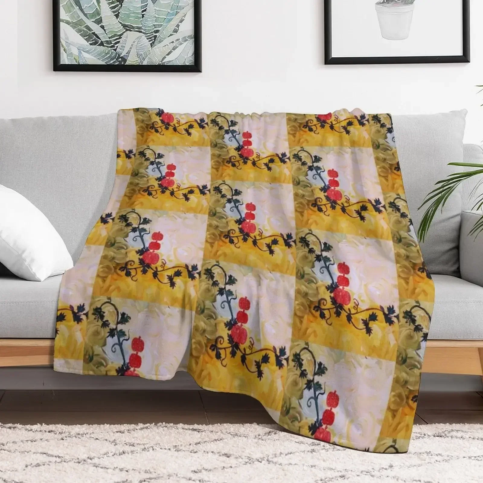 

Pumpkin Romp Throw Blanket Decorative Throw Shaggy Blankets Shaggy For Sofa Thin Fashion Sofas anime Blankets