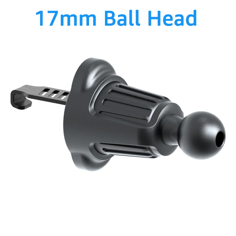 iBudim Universal Car Air Vent Clip Upgrade Metal Hook Clamp 17mm Ball Head Base for Car Mobile Phone Holder Mount GPS Bracket