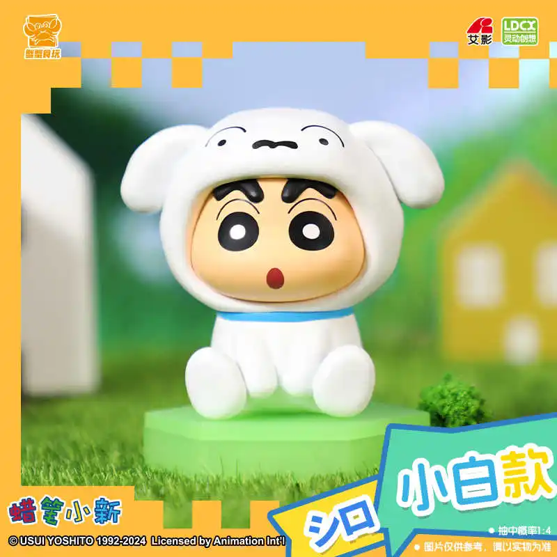 Crayon Shin-Chan Seri Transformasi Kotak Buta Ornamen Kotak Misteri Mainan Trendi Patung Model Boneka Hadiah Kejutan