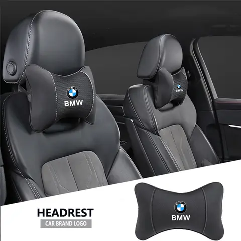 1개 자동차 시트 헤드레스트 자동차 로고 목 베개 BMW 퍼포먼스 E46 F30 E60 E90 F10 X5 E70 E39 E36 E87 X7 E92 E91 E28 X3 X1 X2용