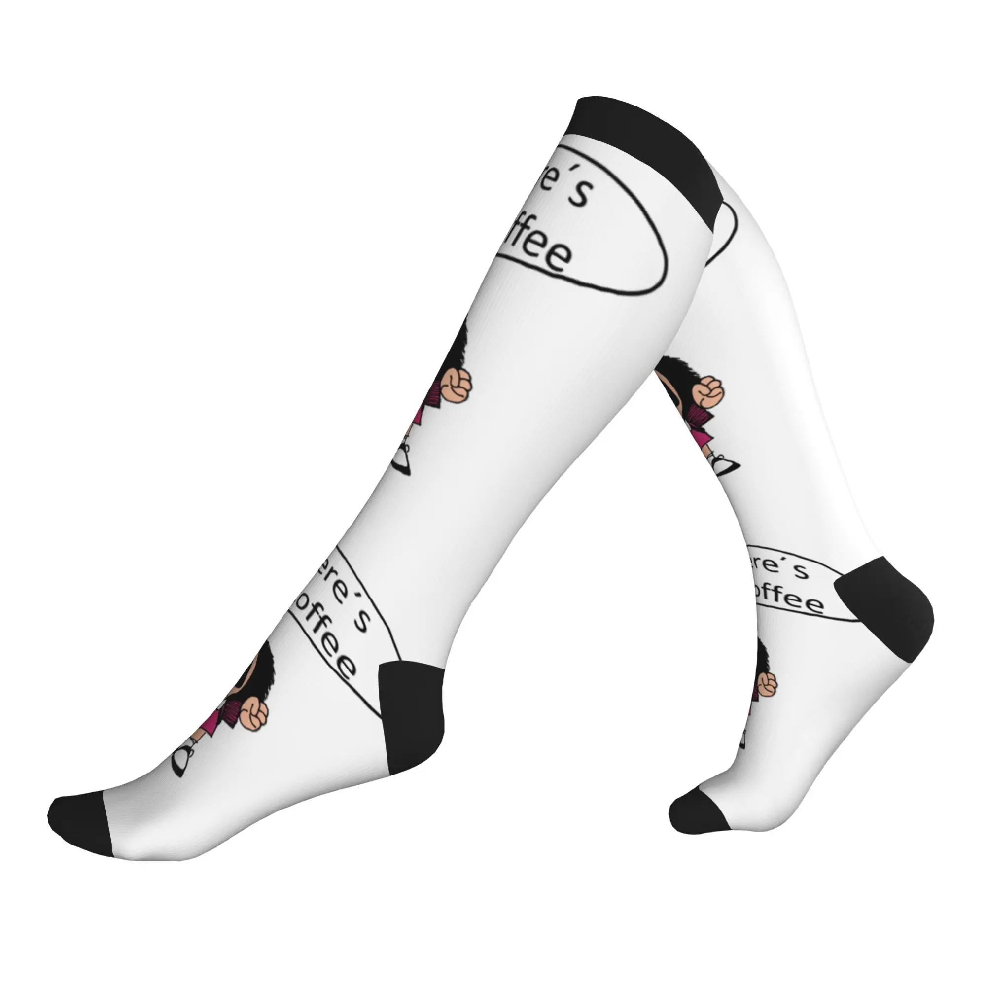 Cute Printing Manga Quino Mafalda Kawaii Cartoon Socks for Women Men Stretchy Summer Autumn Winter  Sports Compression Socks