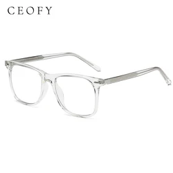 Ceofy Men Women Glasses Frame Transparent Brand Design Square Fashion Retro Prescription Myopia Optical Eyeglasses Frame for Men