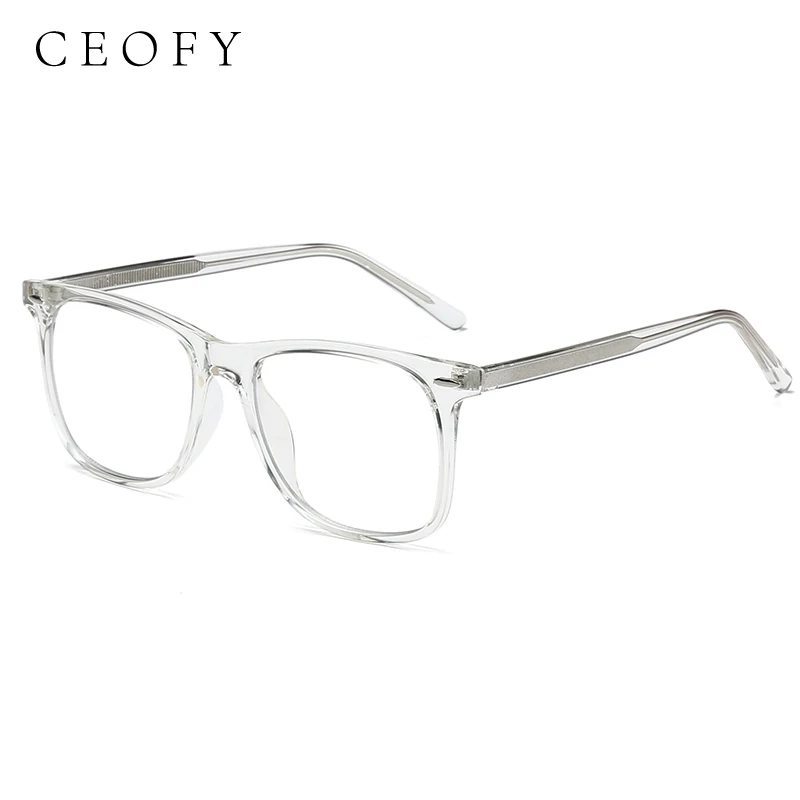 Ceofy Men Women Glasses Frame Transparent Brand Design Square Fashion Retro Prescription Myopia Optical Eyeglasses Frame for Men