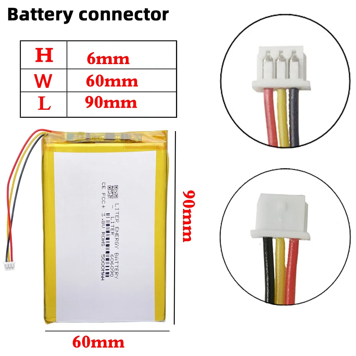 Zastąp 3.8V 606090 5000mAh bateria Lipo na anbernic RG505 automat do gier Open source przenośna konsola