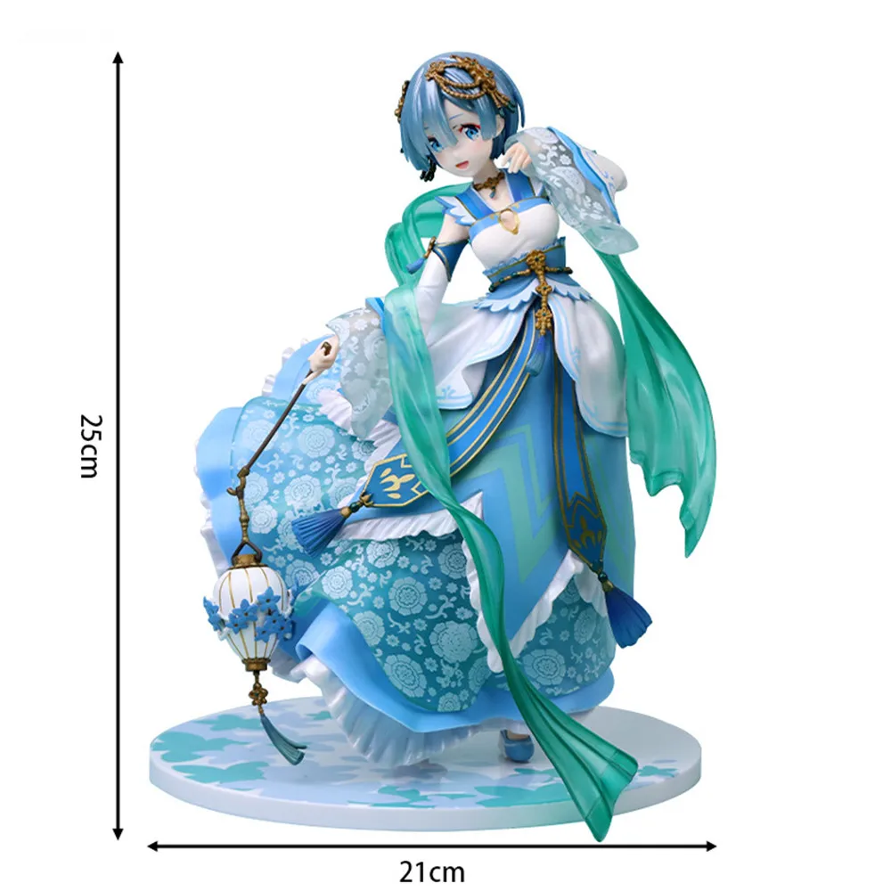 Anime Action Figure Zero Animation Comics Rem Hanfu Cheongsam Traditional Dress Collectible Model Toy for Fans