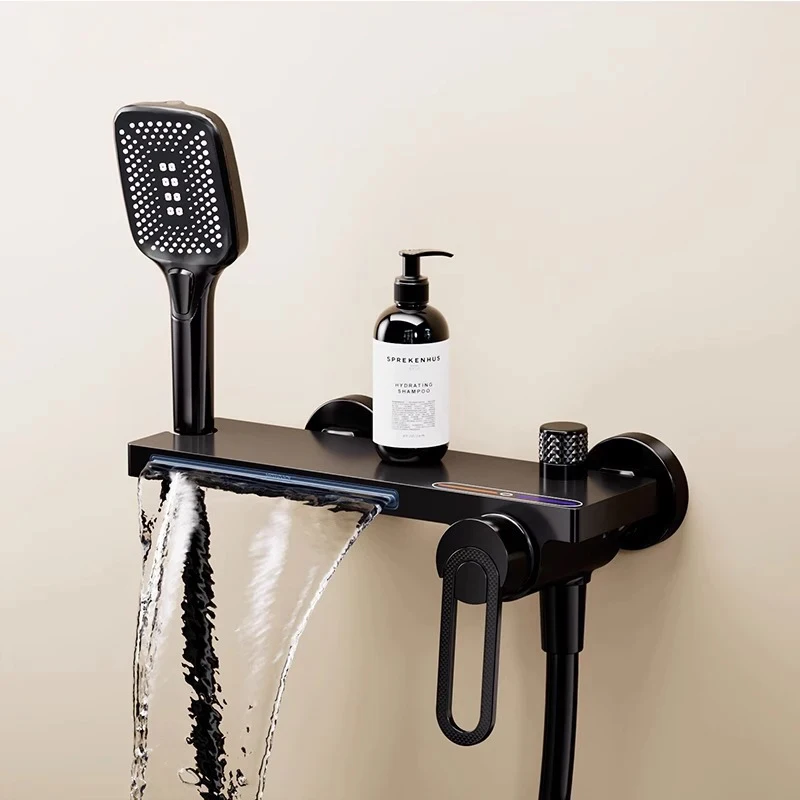 Waterfall High Flow Bathtub Faucet Shower Set Booster Sprayer Hot And Cold Water Bathroom Shower Wash Condominiums