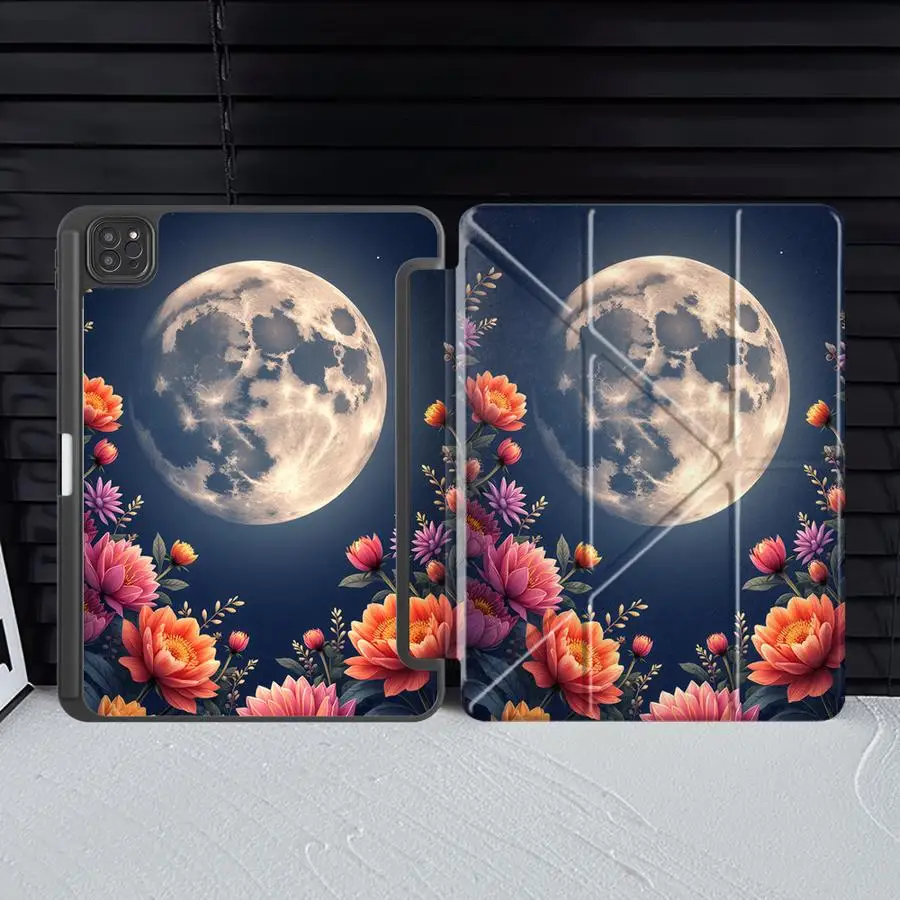 

Tablet Case For iPad Mini 7 6 Air 2025 4 5 M3 Air M2 1 2 M4 Pro 10th 7th 11th 9th 8th Holder Cover Moon Mountain Peak