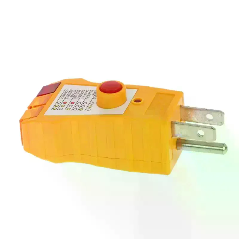 Compact Design Electrical Fault Detector Comprehensive Wiring Check GFCI Detection Outlet 3Pin Circuit Tester Safety Checking
