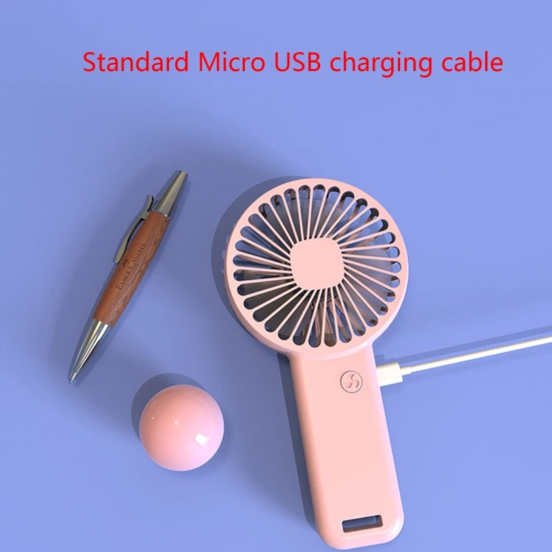 3 Speeds Portable Simple Mini Desk Fan Handheld Cooling Fan Quiet Fan for Bedroom Outdoor Camping Travel Easy to Use