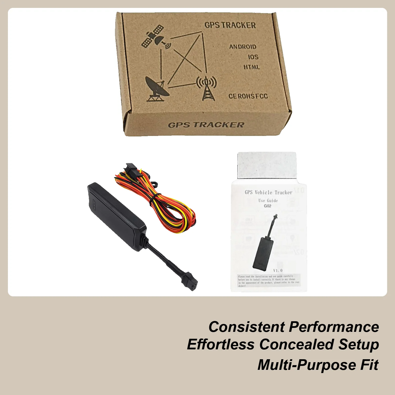 

Car Tracker Secure Discreet Tracking Device GPS Tracker For Vehicles For Theft Prevention Driving Security Trailer RV Motorcycle