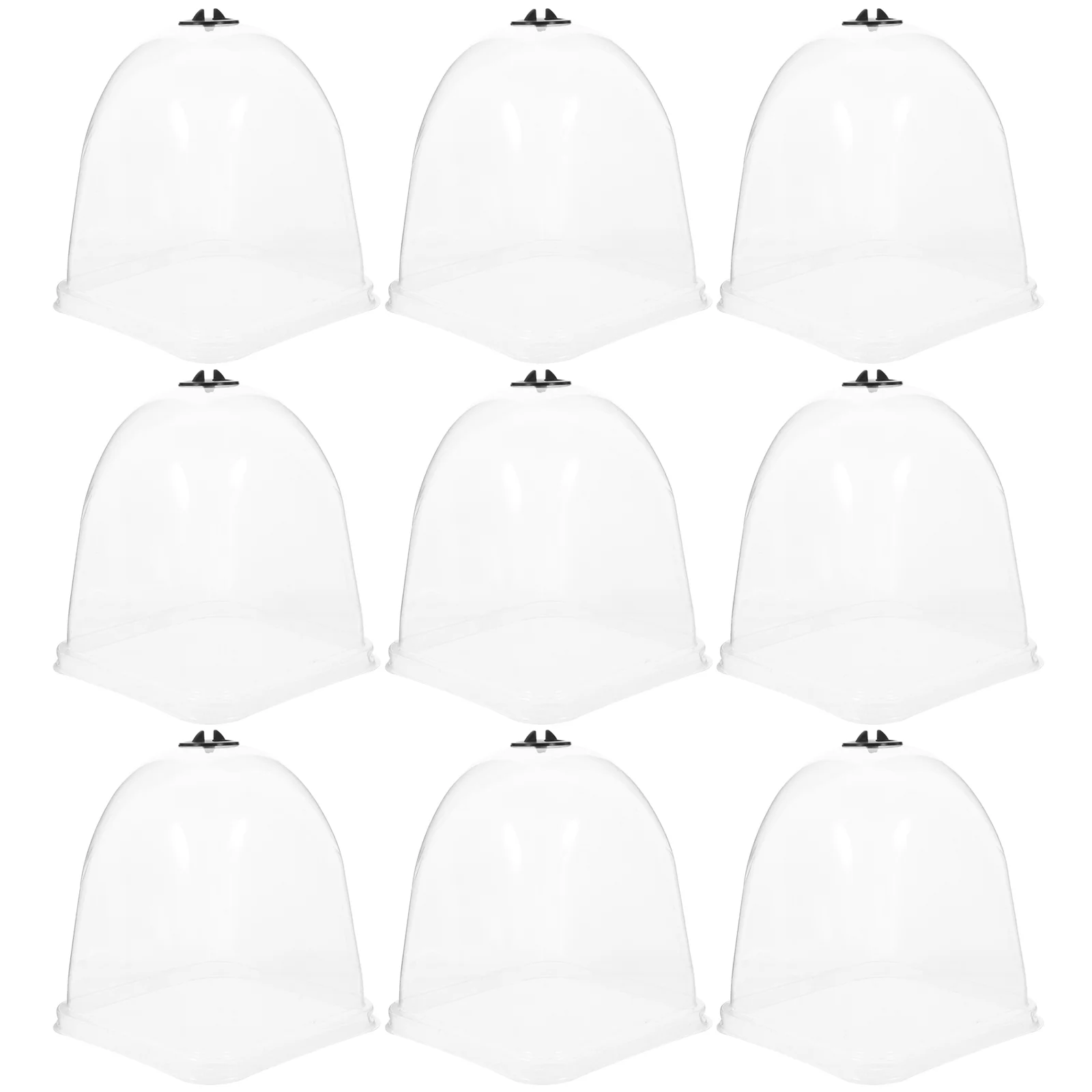 10 Pcs Insulation Cover Cloche Dome for Plants Transparent Pot Plastic Humidity Nursery Hood Vegetable Garden