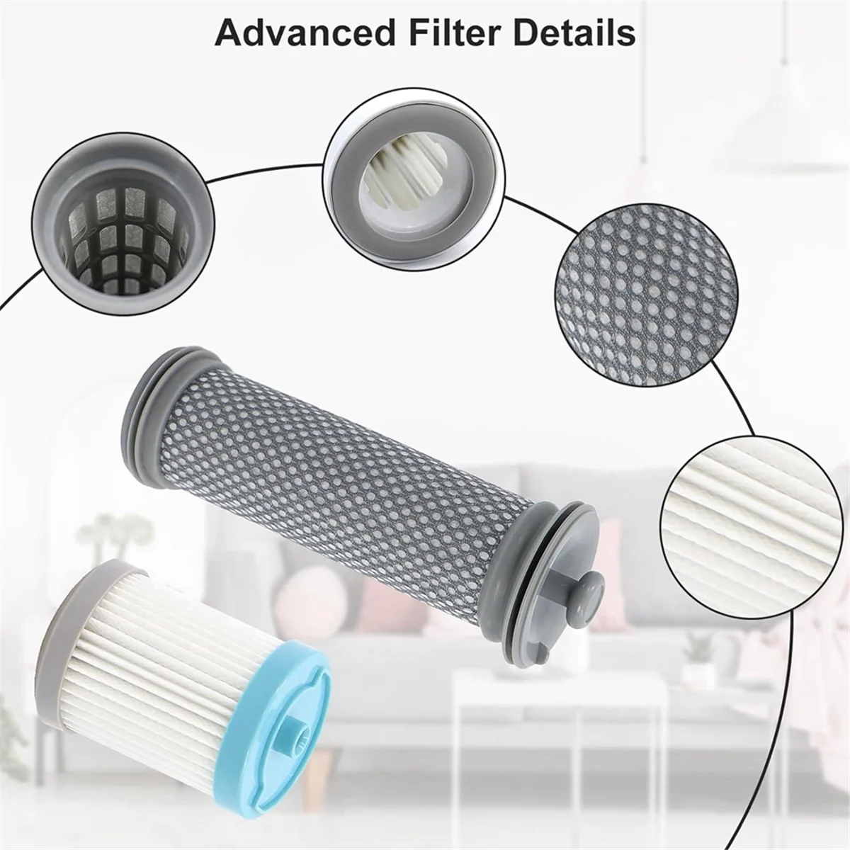 طقم استبدال فلتر المكنسة اللاسلكية لـ A10/ A11 Hero وA10/A11 Master وS11 وPWRHERO11 Snap