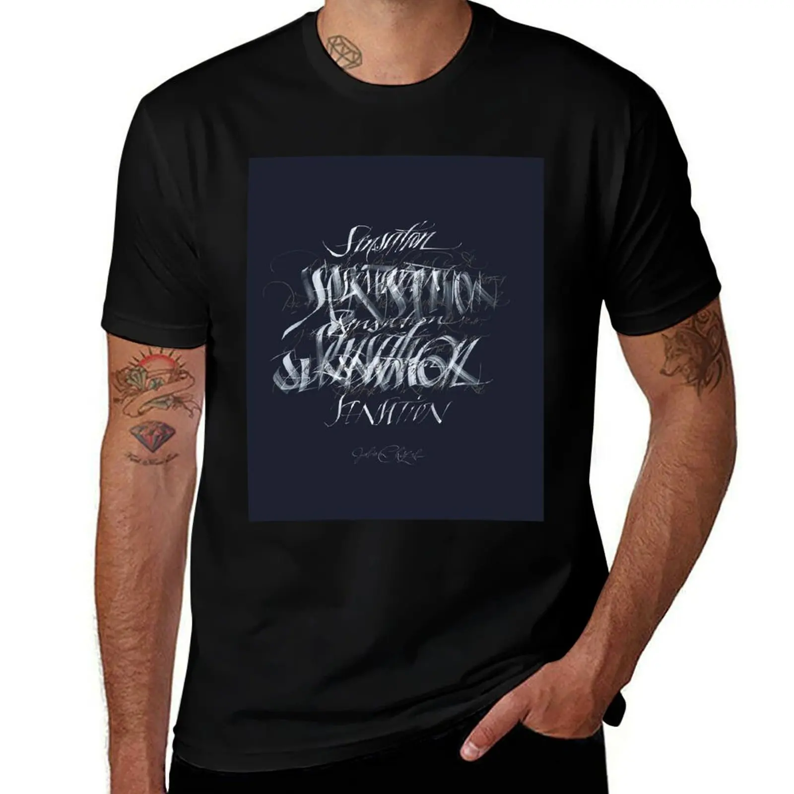 Sensation N ° 8 T-Shirt Short sleeve tee oversized graphic tee men tshirt