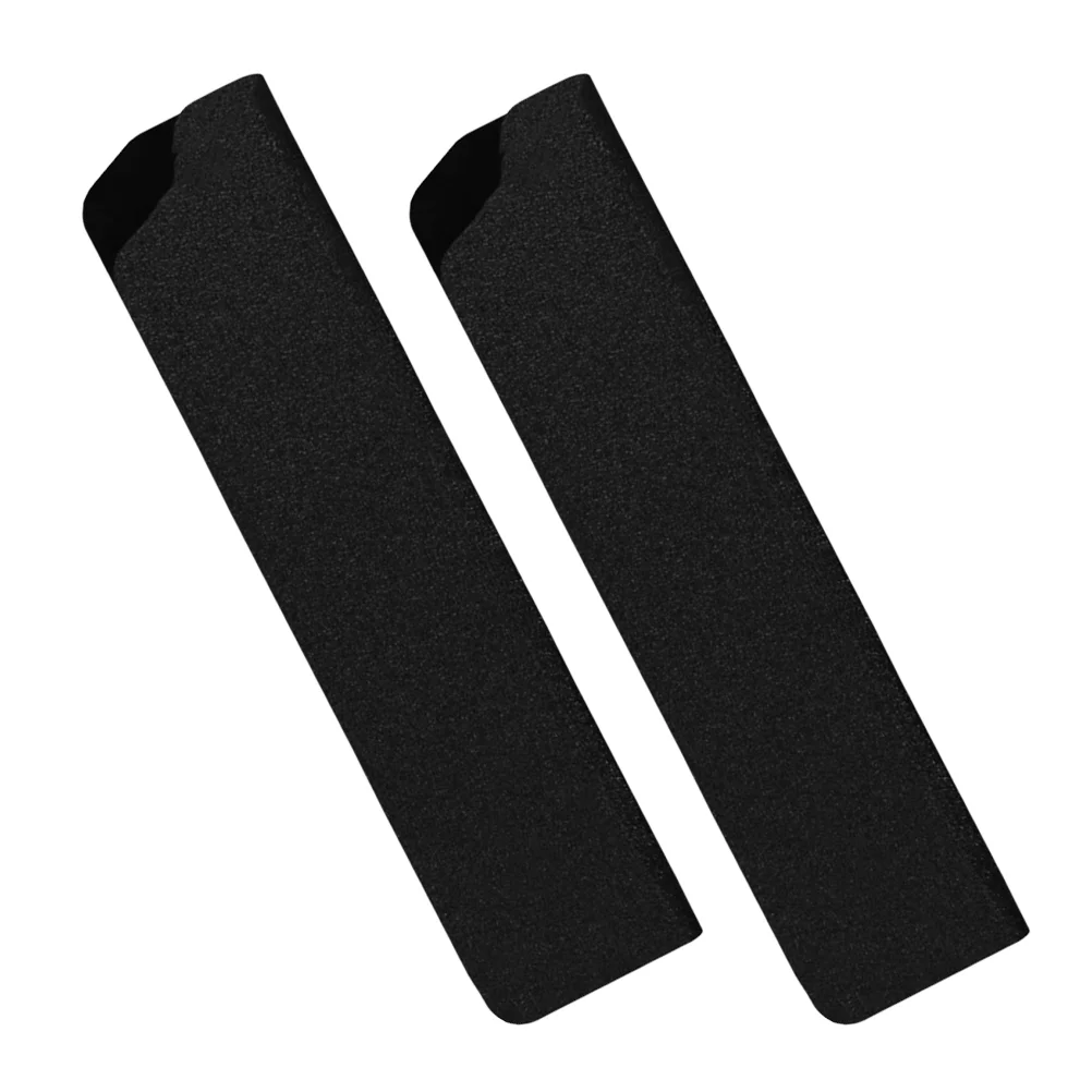 2 Pcs Chef Knife Set Flocking Knives Covers Blade Protector Black Outdoor Sheathes Travel