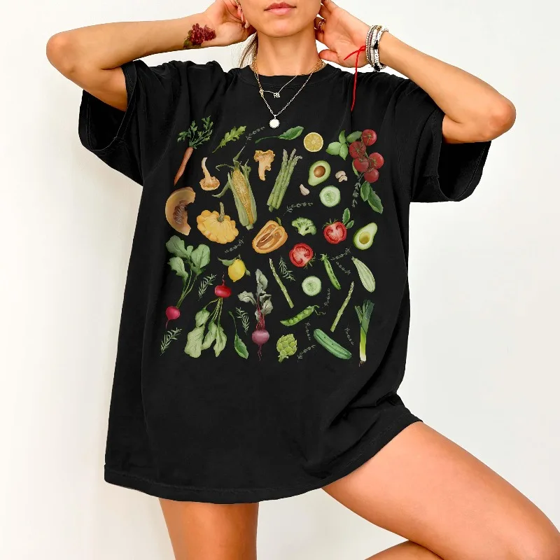 Camiseta de Jardín de Verduras, Camiseta Estilo Cottagecore, Camiseta de Mercado de Agricultores, Camiseta Botánica, Camiseta de Naturaleza, Regalo Vegano, Regalo para Amantes de la Gastronomía