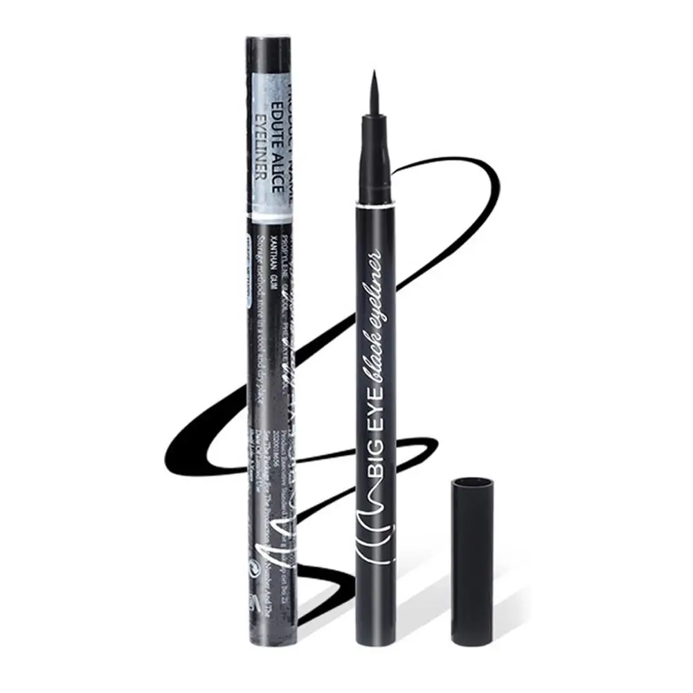 1 szt. Eyeliner w płynie ołówek szybkoschnący wodoodporny Eyeliner kosmetyczny trwały czarny długopis makijaż przeciw poceniu się eyeliner brązowy D1O5