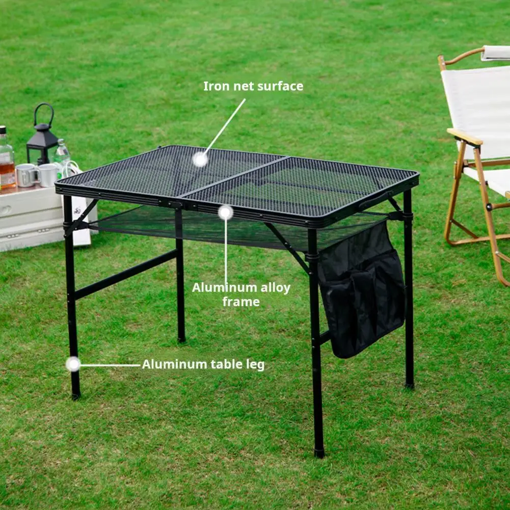 1 Set Camping Table Folding Space-saving Outdoor Table Portable Metal Easy Assembly Picnic Table home outdoor supplies