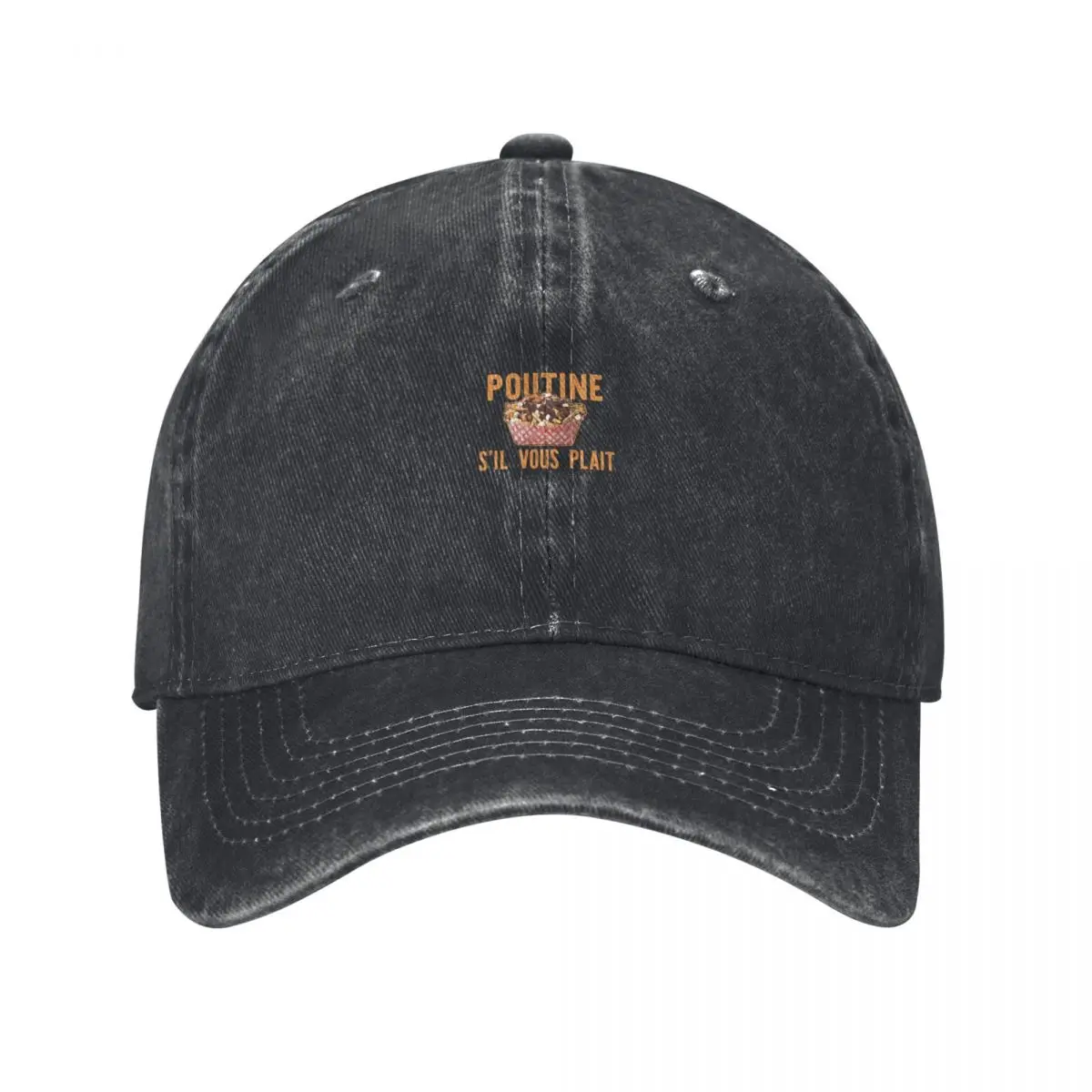 Poutine, S'il Vous Plait Racerback Fashion Baseball Cap Peaked Cap Men's Hat Women's Cap Golf Hat Man