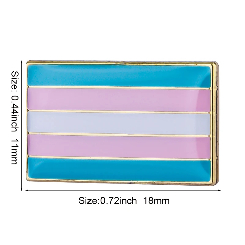 Transgender-Stolz Abzeichen Flagge Metall-Anstecknadel Flaggen-Pin Abzeichen