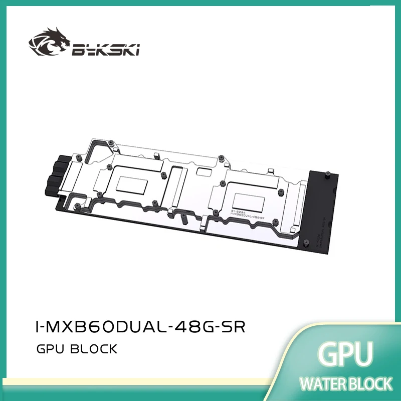 

Bykski GPU Water Block for MAXSUN Intel Arc Pro B60 Dual 48G Turbo Card, T2 Red Copper Material I-MXB60DUAL-48G-SR