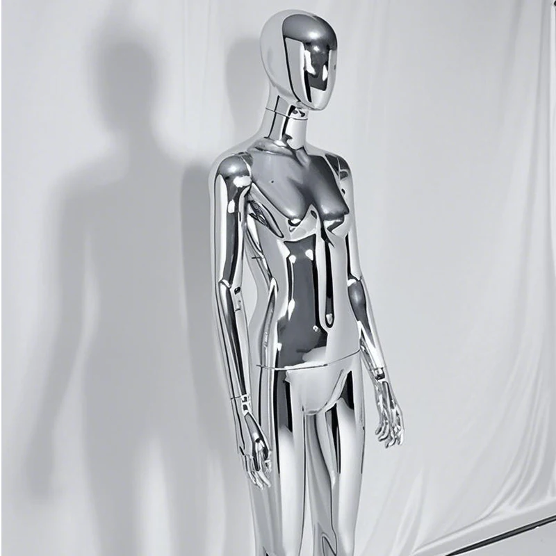 Electroplating model display stand window clothing store full body fiberglass model props