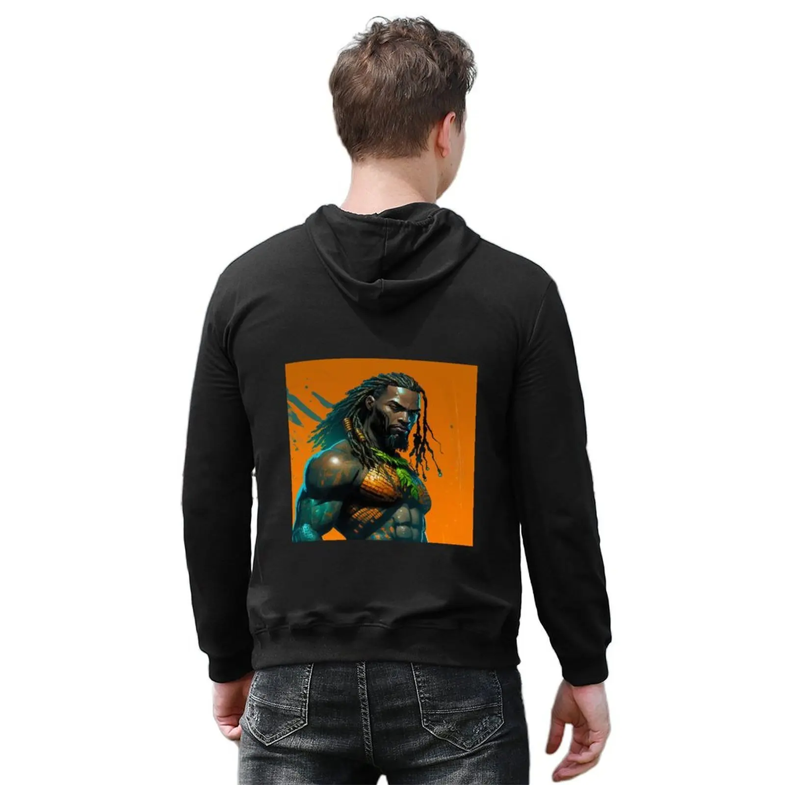 Aquaman هوديي ملابس الخريف الكورية أنيمي ملابس الرجال ملابس الخريف منتجات جديدة الرجال هوديي كبير الحجم