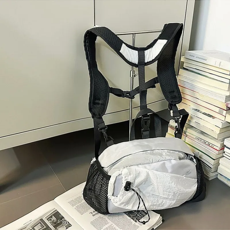 

Waterproof Nylon Waist Bag Teenager Casual Large Capacity Anti Theft Crossbody Chest Bag Man Multi-function Tactical Vest Bags