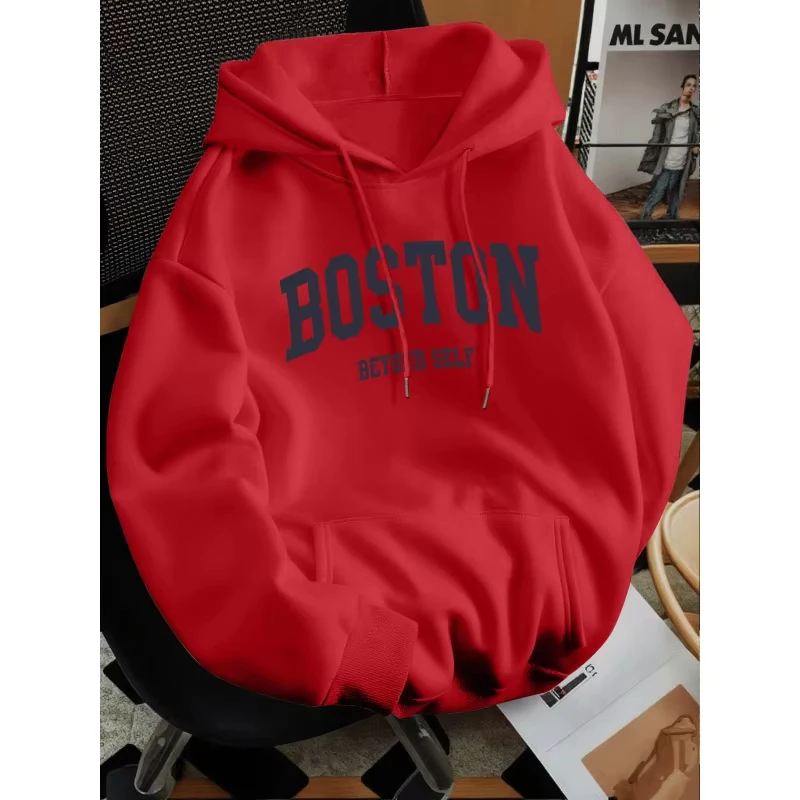 2026 New Men's Loose Hoodie Thin Spring Autumn Versatile Casual Fade Resistant