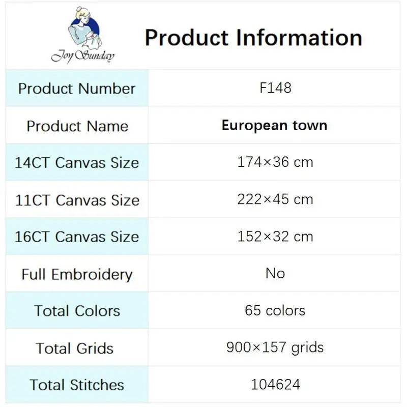 Kit punto croce stampato paesaggio di città europea Aida 14CT 16CT tela bianca HD stampato ago e filo ricamo decorazioni per la casa fai da te