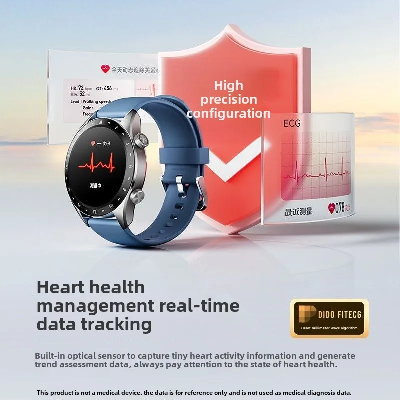 DiDo Bluetooth Smart Watch with High Precision Blood Pressure & Heart Rate Monitoring Health & Fitness Tracker, SOS Call