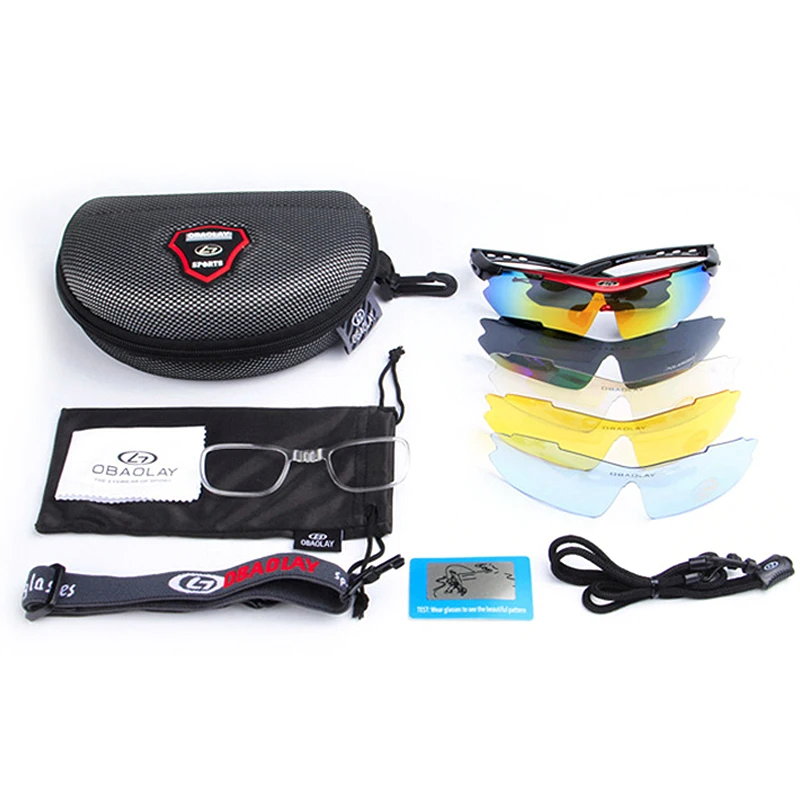 

2025 Sport Bicycle Running Glasses Polarized Cycling Glasses with Prescription Inner Frame HD PC Lens for Men Women