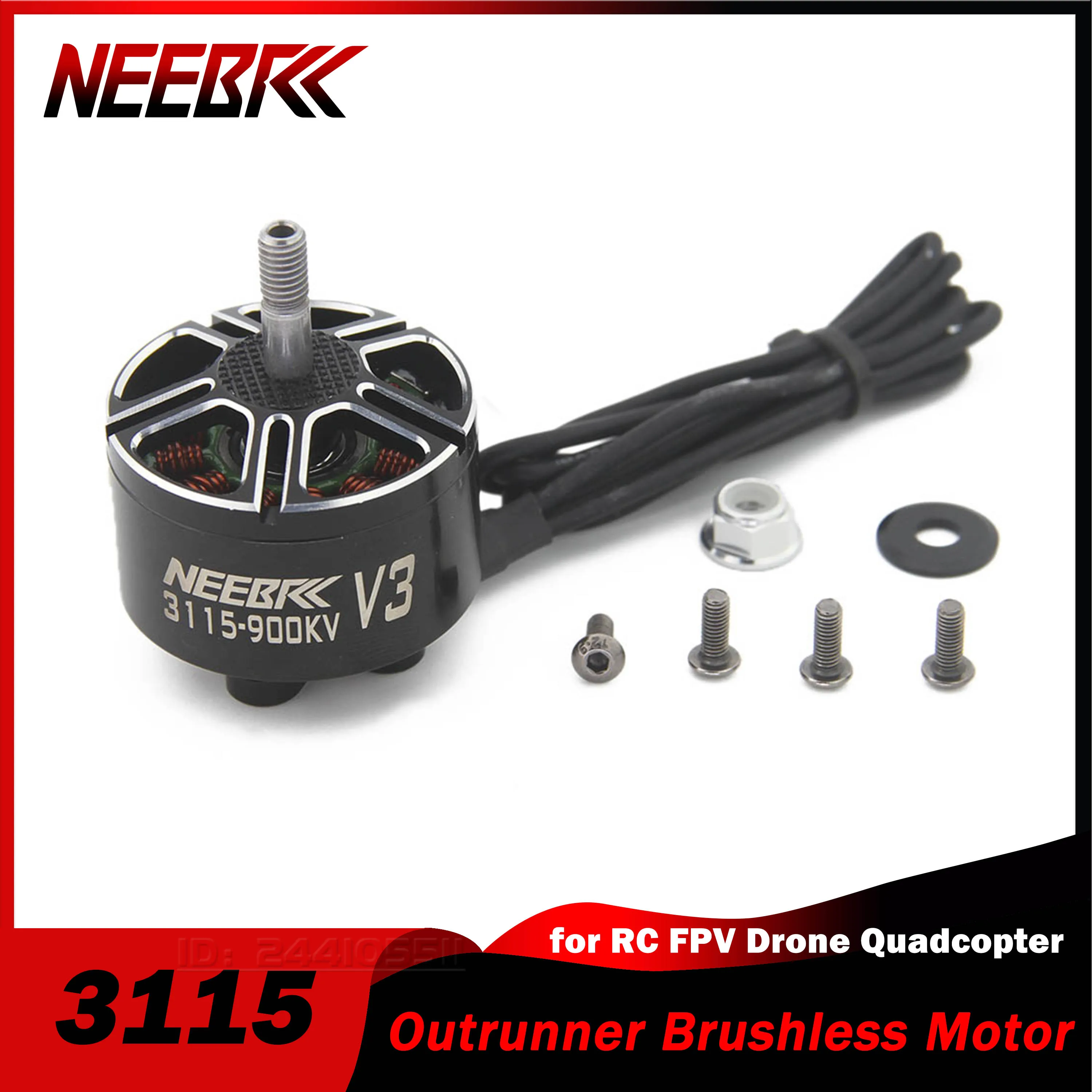 NEEBRC 3115 Drone Outrunner Brushless Motor 900KV for RC FPV Racing Quadcopter Airplane Mark4 10inch Frame 1050 Propeller ESC