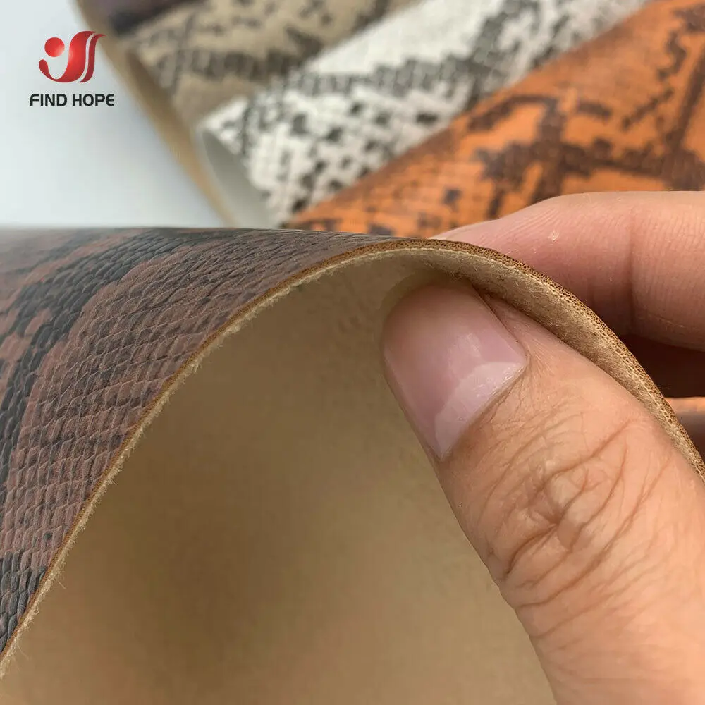 A5 A4 Serpentine Snakeskin Pattern PU Leather Sewing Fabric Waterproof Synthetic Vinyl For Earring DIY Craft Brooch Handmade