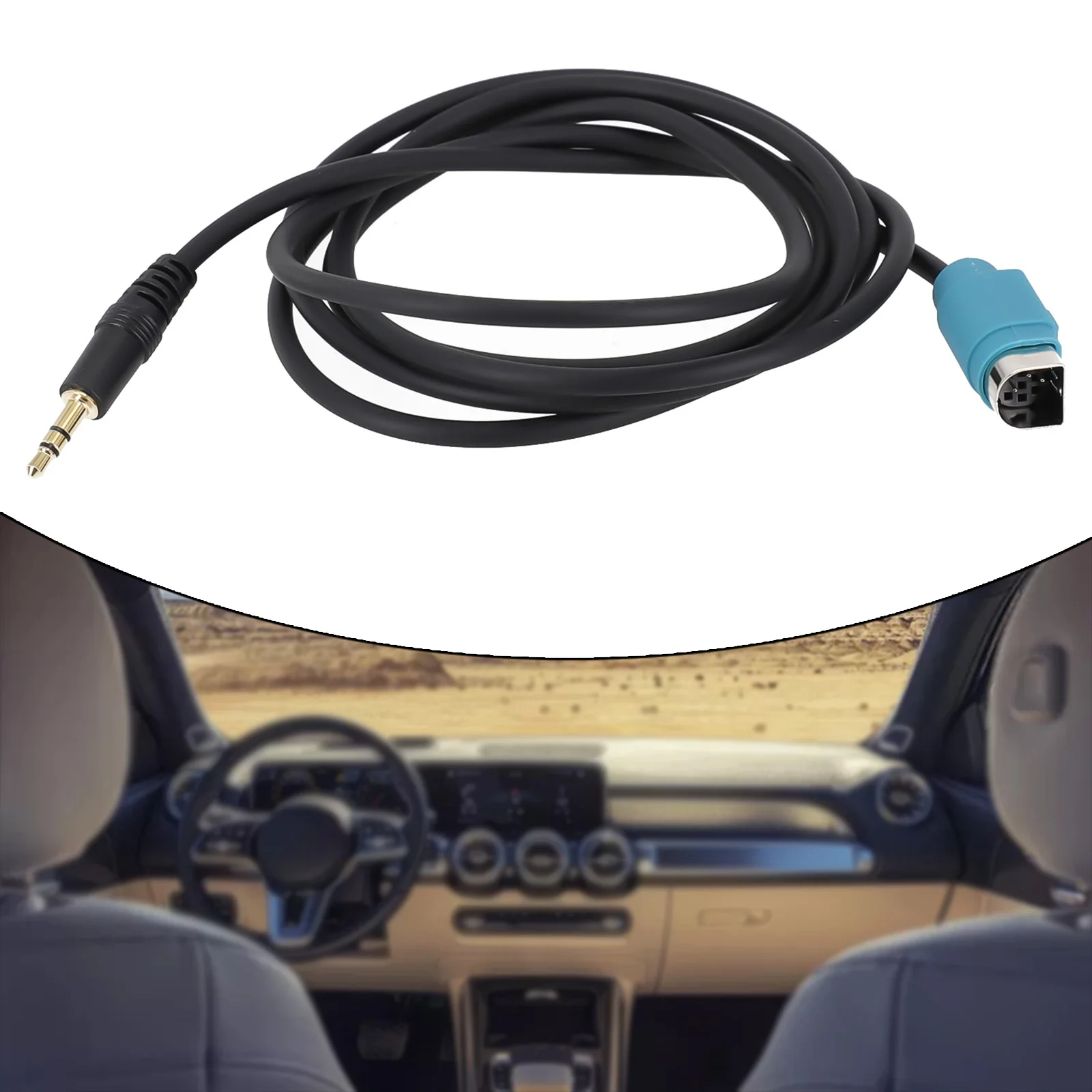 For ALPINE KCE236B MP3 Car Kit Audio Cables Quick Installation and Non Deformation Connects Portable Players with Convenience