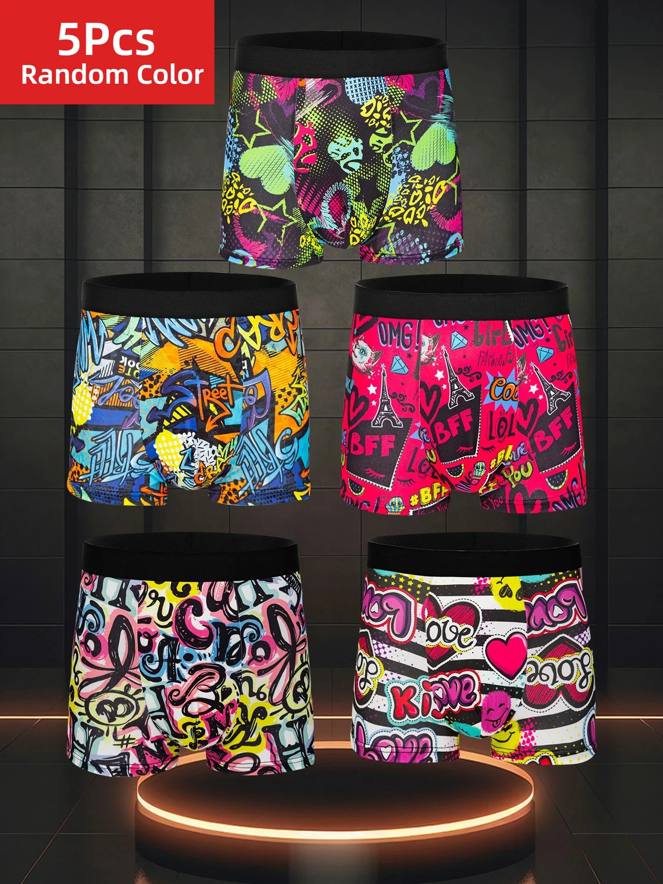 Multi Pack Underwear - مجموعة من 5 سراويل داخلية رجالية