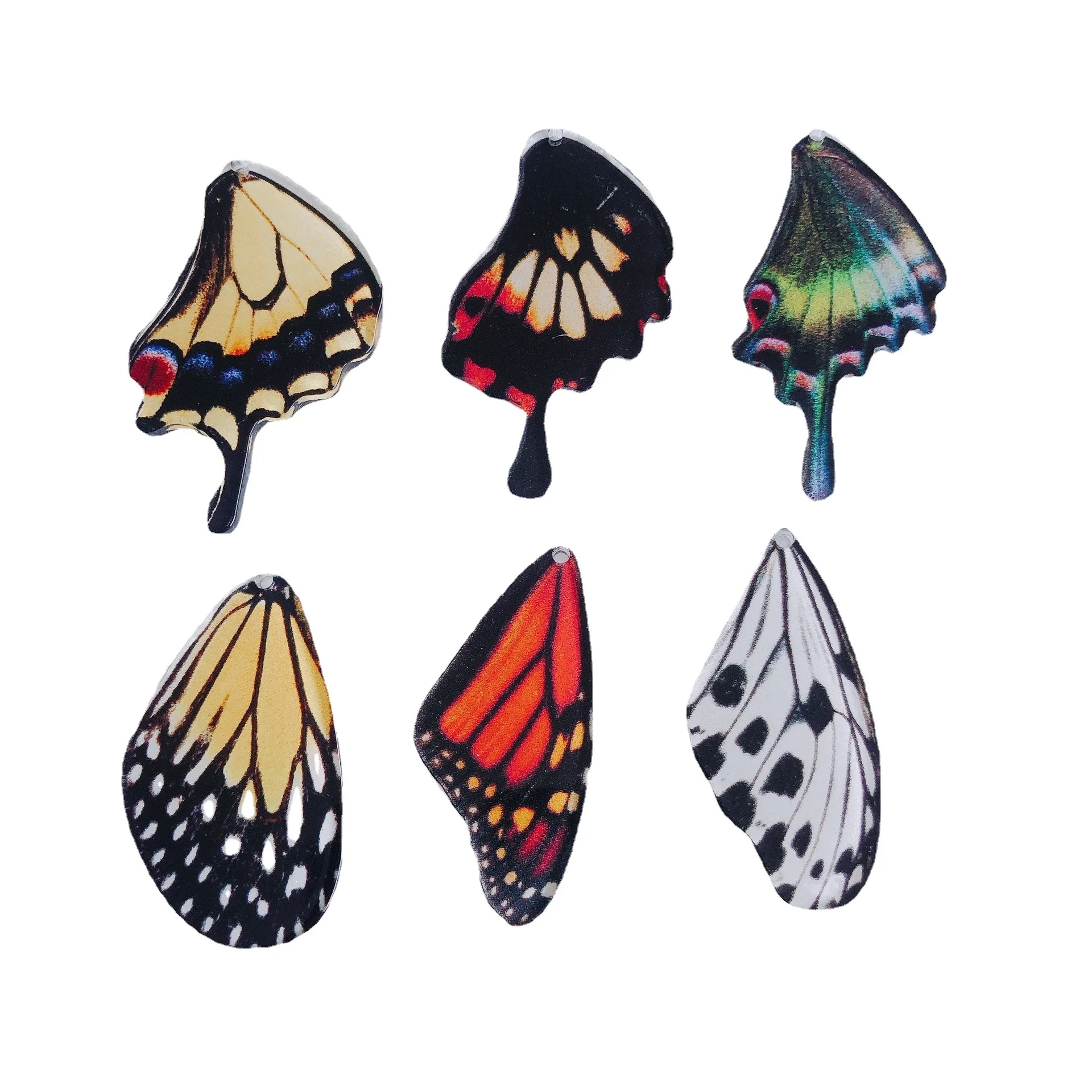 

50PCS Fashion Earring Components butterfly Wing Earring Pendant For Women DIY Connectors Charms Jewelry Findings