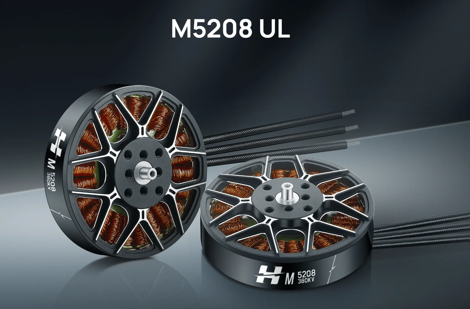 Hobbywing HM 5208 380KV UL Multirotor Drones Brushless Motor 5.3kg Max thrust 6S High-efficiency Drone UAV Outrunner Motor Parts