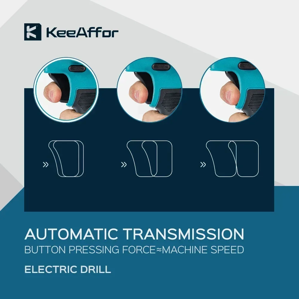 KEEAFFOR 1200 N.M Bürstenloser elektrischer Schlagschrauber, 1/2 Zoll, 4 Gänge, hohes Drehmoment, Akku-Schraubenschlüssel, Elektrowerkzeuge für