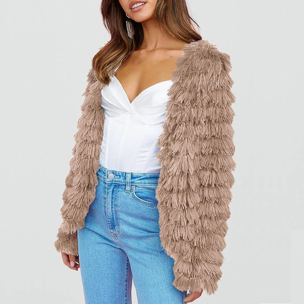 

Элегантное женское пальто из искусственного меха, теплое осенне-зимнее новое SU3529 в популярном стиле