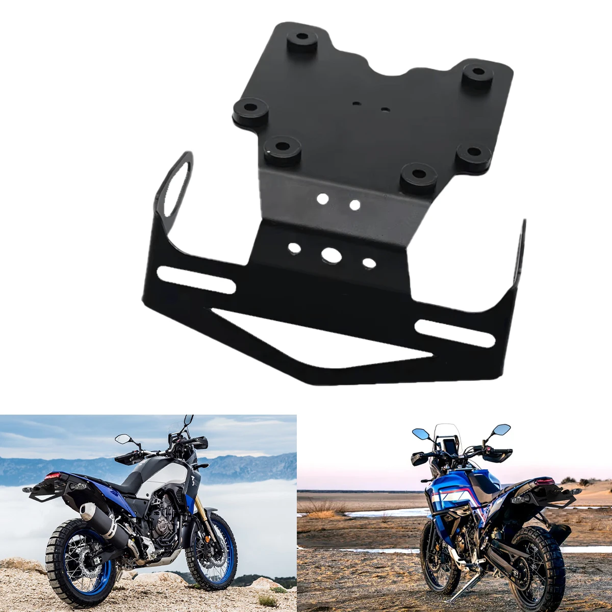 Motorcycle Rear License Plate Holder Bracket with Light Tail Tidy Fender Eliminator For Yamaha Tenere 700 XT700Z 2019-2013 Parts image 3