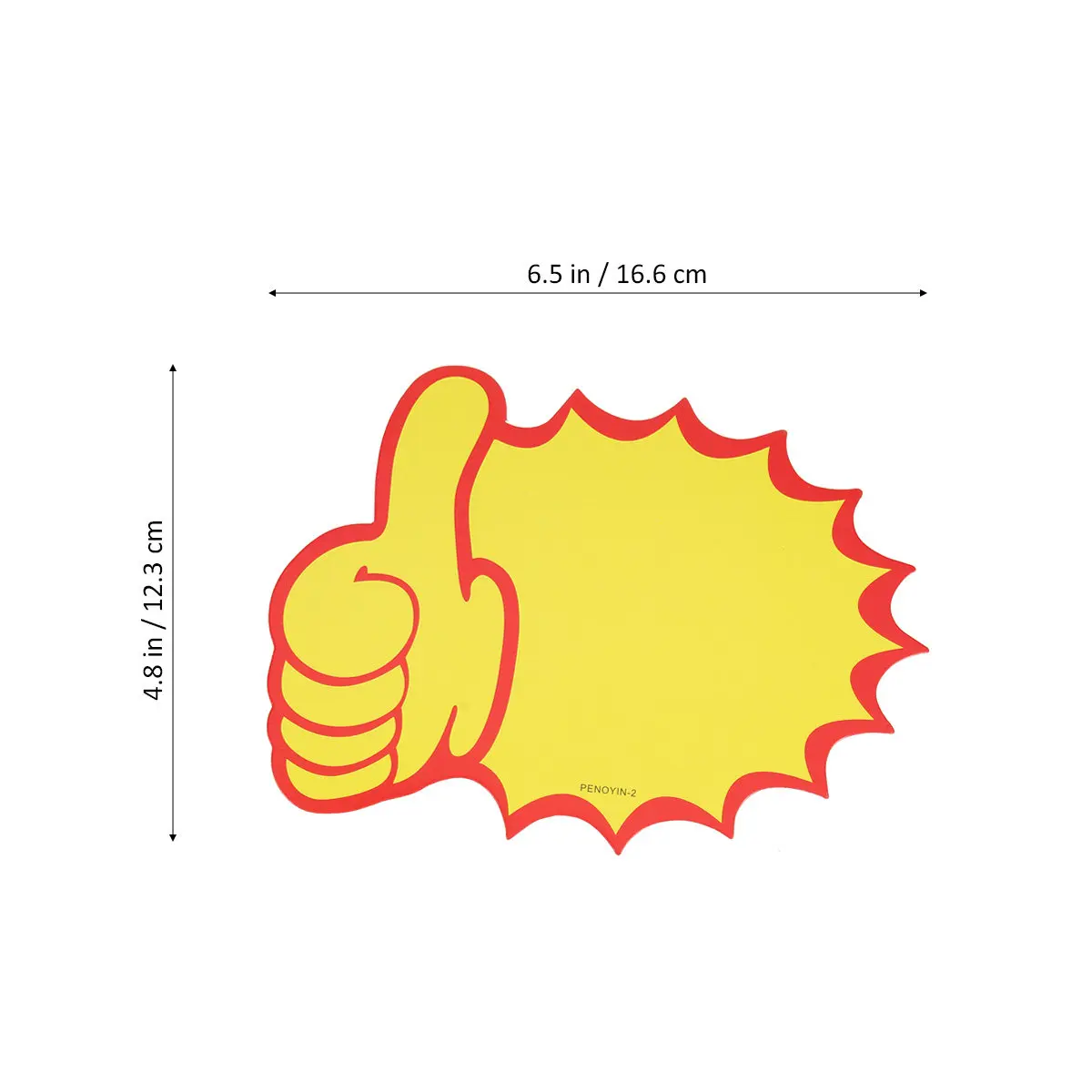100Pcs Thumb Shaped Yellow Paper Price Tags for Goods Craft Made Non Stick Label Signs Ideal for Jewelry Watch Earrings Bracelet