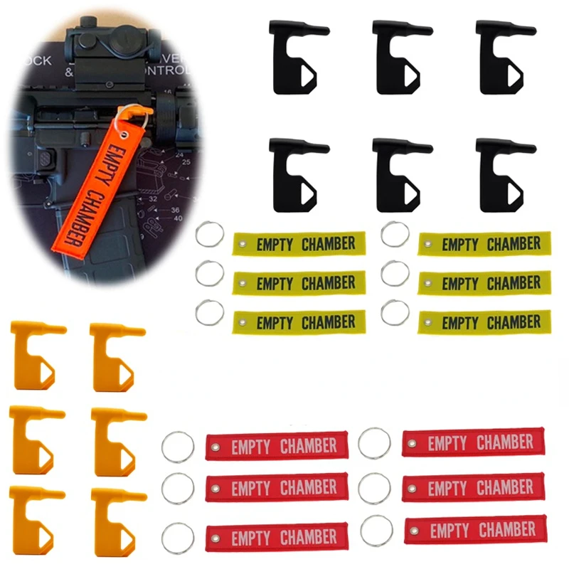 6 Pack Set Chamber Safety Flag for Rifle Handgun Shotgun with Bonus  Key Chain Tags - Universal Gun Accessories