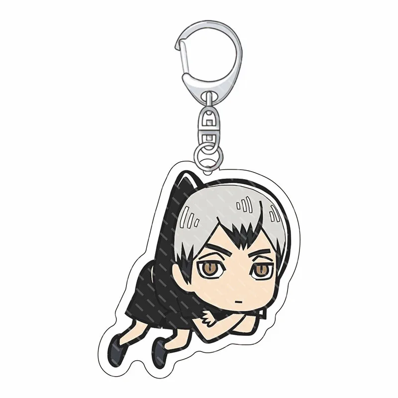 Anime Haikyuu Acrylic Keychain Hinata Shouyou, Kageyama Tobio, Sugawara Koushi Cute Cartoon Figure Bag Charm Round Pendant Gift