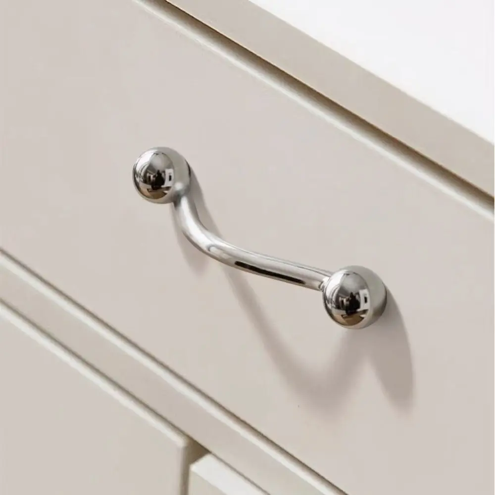 French Style Zinc Alloy Wardrobe Door Handle Single Hole Nordic Minimalist Cabinet Knob Furniture Handle Closet