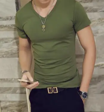 army green v neck