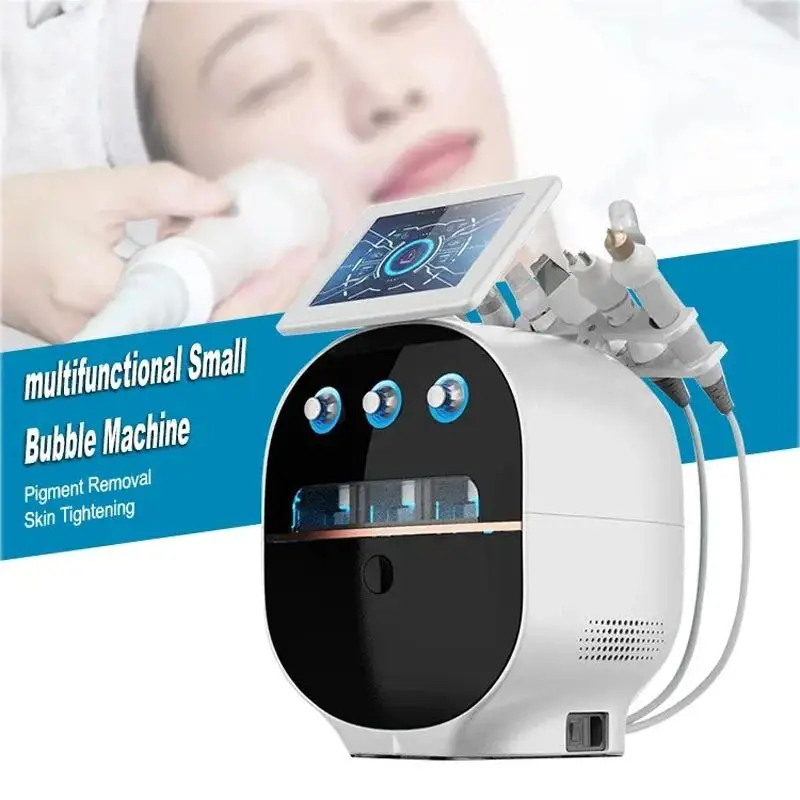 

6 In 1 Dermabrasion H2O2 Small Bubble Hydrogen Facial Spa Machine Pigment Removal Skin Tightening Hydrodermabrasion Device